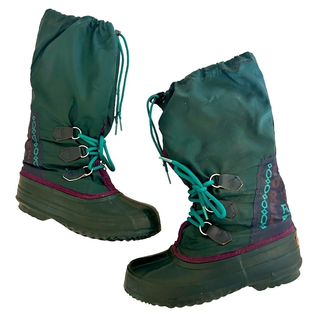 SOREL Freestyle Green Waterproof Winter Boots Womens 7
